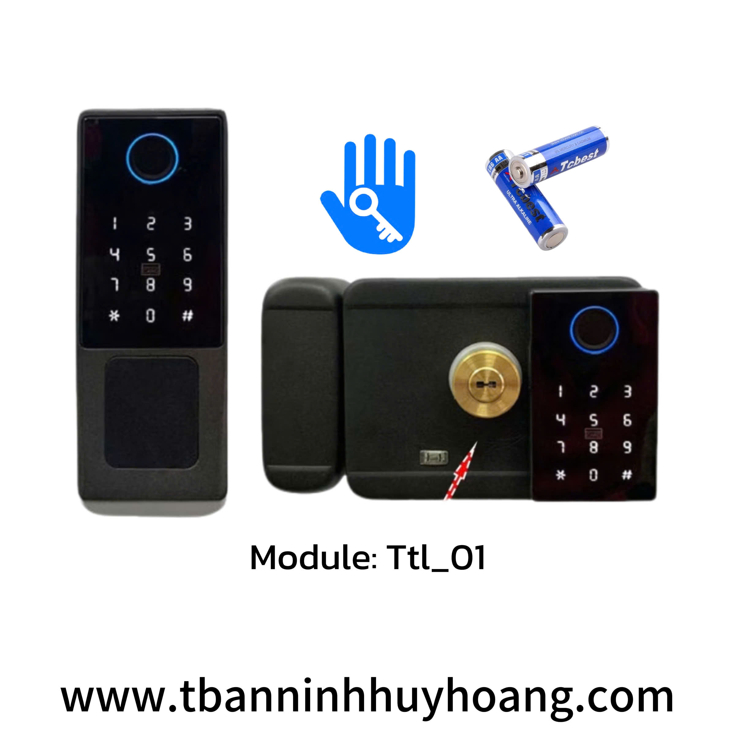 Khóa cổng vân tay 2 mặt TTl-01